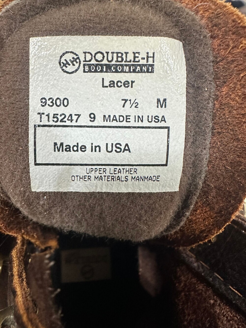Dobbs Brown Leather Boots Size 7 1/2 Lace-Up Fringe Detail - Picture 5 of 7